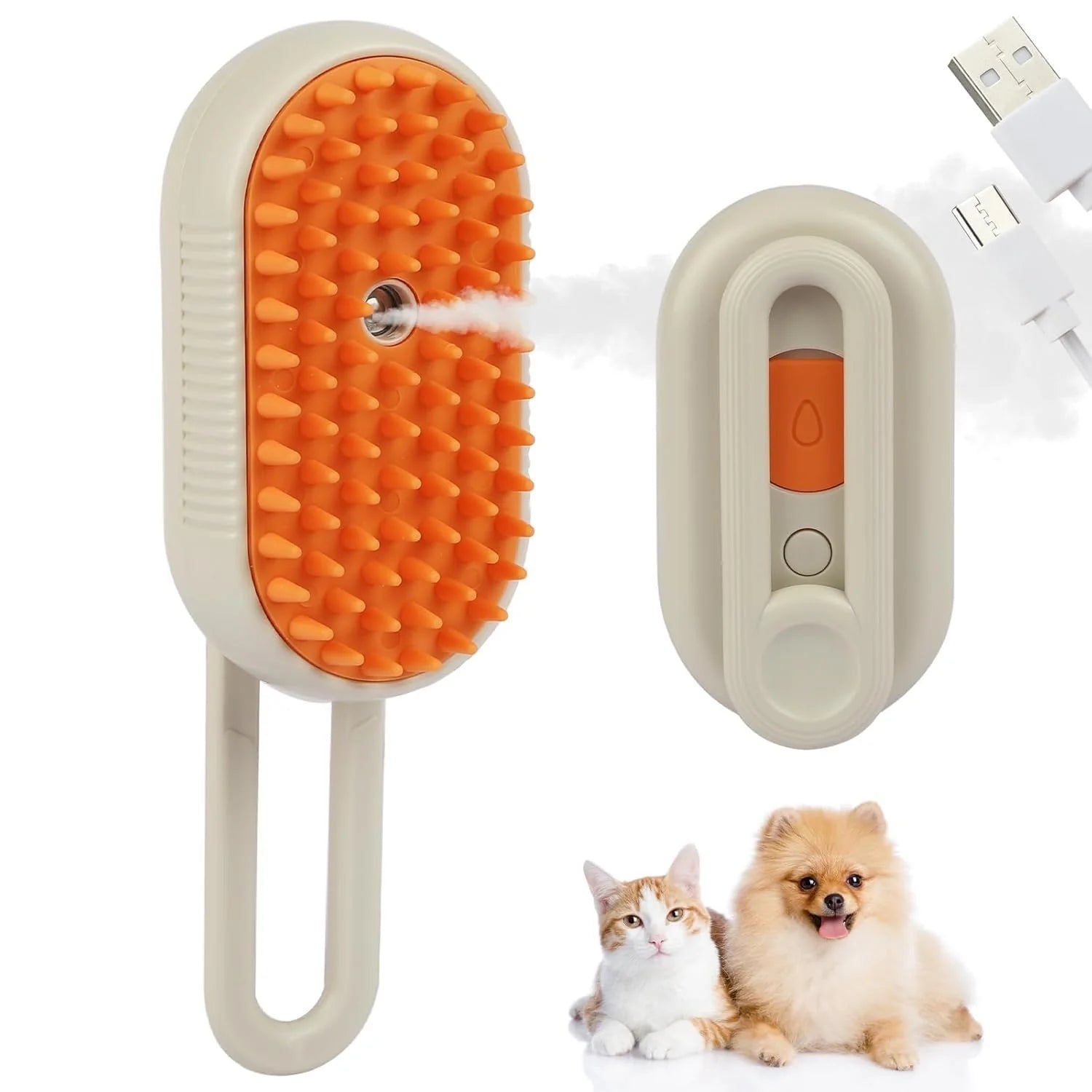 Steam Grooming Brush for Dogs & Cats