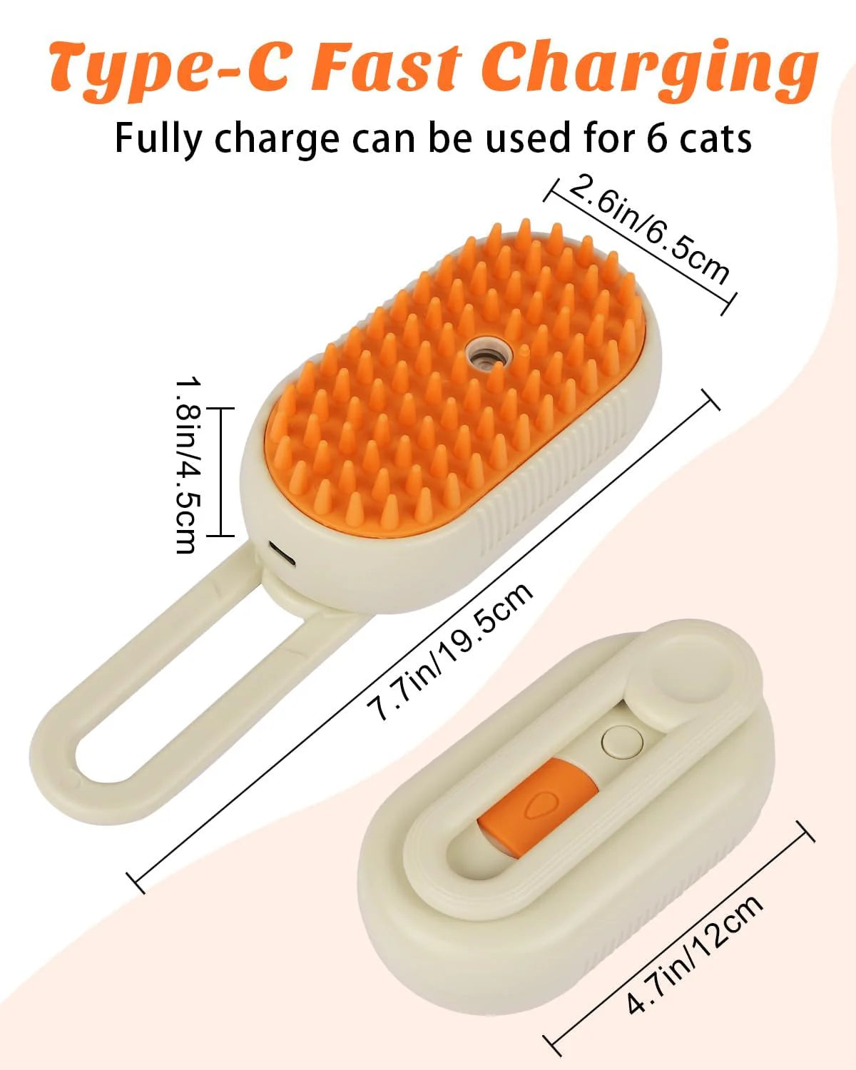 Steam Grooming Brush for Dogs & Cats